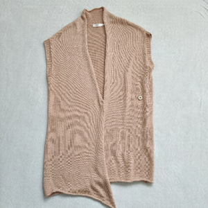 Tan colored one button cardigan